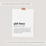 Girl-Boss Definition Print Instant Download