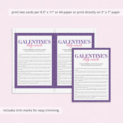 Adult Galentine's Day Game Dirty Minds Printable