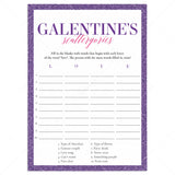 Galentine's Scattergories Game Printable by LittleSizzle