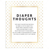 Printable fun baby shower activity diaper thoughts sign by LittleSizzle