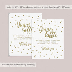 Neutral baby shower decor diaper raffle template by LittleSizzle