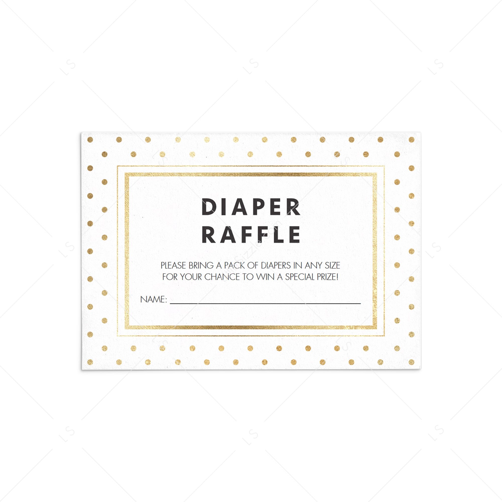 Printable baby shower diaper raffle tickets by LittleSizzle