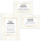 Gold invitation templates for baby shower gender neutral by LittleSizzle
