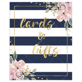 Stripes and floral cards and gifts sign printable by LittleSizzle