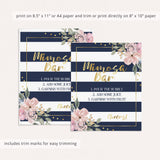 Gold and navy shower decorations printable by LittleSizzle