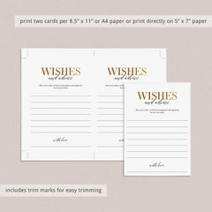 Golden Anniversary Wishes & Advice Cards Printable