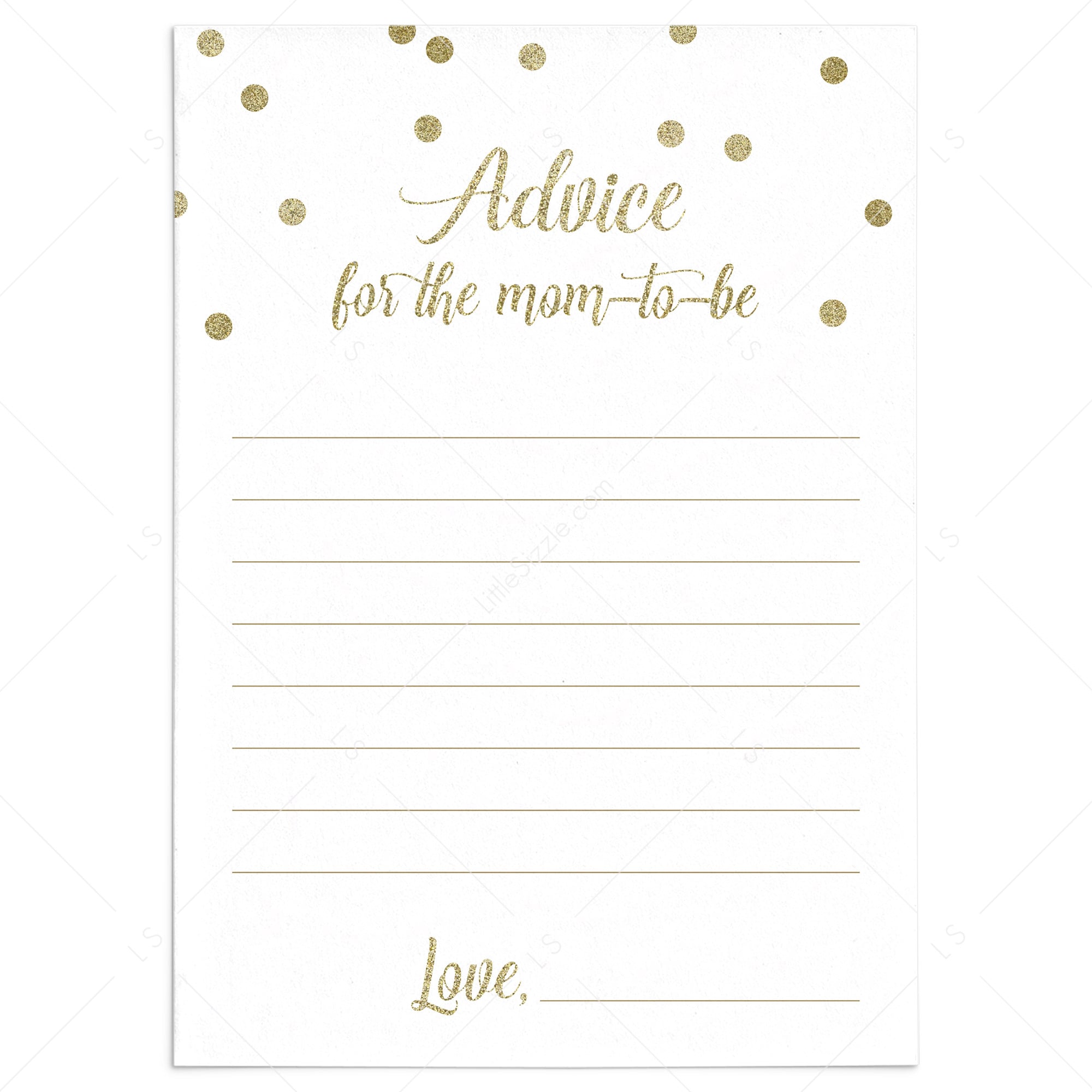 Printable Advice Cards by LittleSizzle