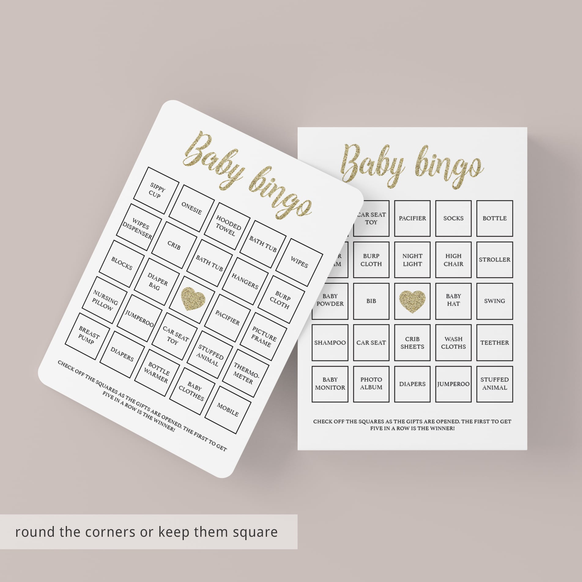 Baby bingo games for gender neutral baby shower by LittleSizzle
