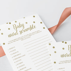 Fun baby shower games printable for gender neutral baby shower by LittleSizzle