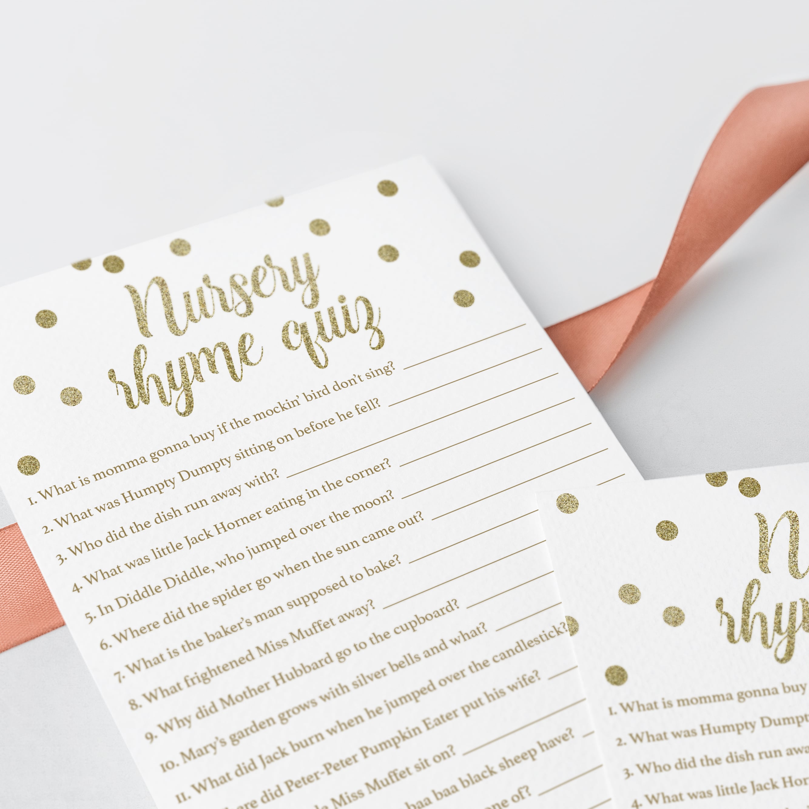 Gold baby shower printable games by LittleSizzle