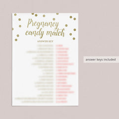 Gold baby shower games with answers by LittleSizzle