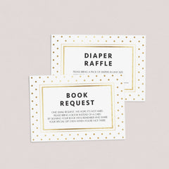 Editable baby shower invitation template for gold baby shower by LittleSizzle