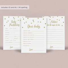 Printable Baby Shower Games with australian spelling by LittleSizzle