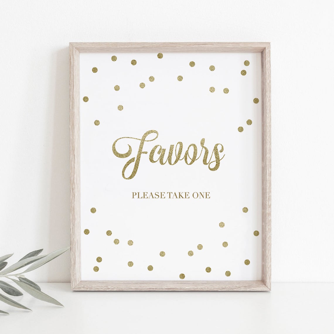 Gold party decor printables favor sign by LittleSizzle
