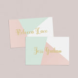 Pastel Place Card Template