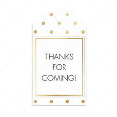 Gold polka dots favor tag template by LittleSizzle