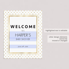 Printable Glitter Party Decor Package Gold