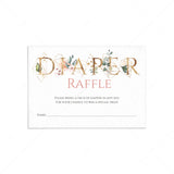 Gold diaper raffle ticket for modern baby shower by LittleSizzle