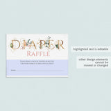 Gold greenery babyshower games diaper raffle ticket printable by LittleSizzle