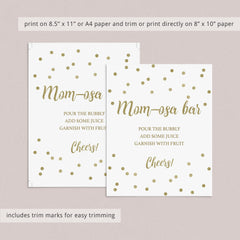 Neutral baby shower decor momosa bar table sign by LittleSizzle