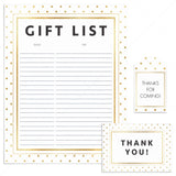 Printable Thank You Notes, Tags and Gift List with Gold Polka Dots by LittleSizzle