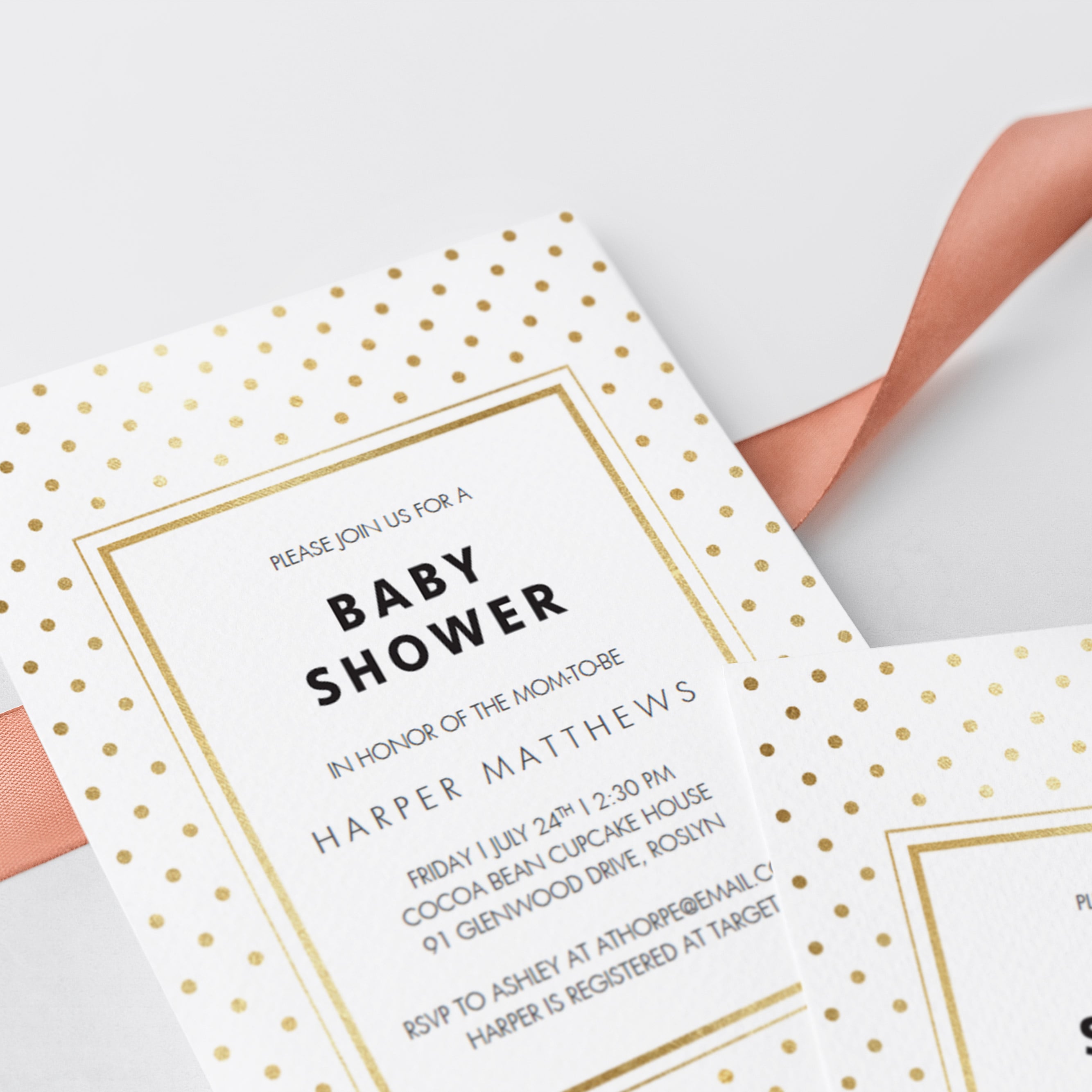Modern baby shower invitation template for gender neutral baby shower by LittleSizzle