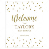 Gold Confetti Welcome Sign Template by LittleSizzle