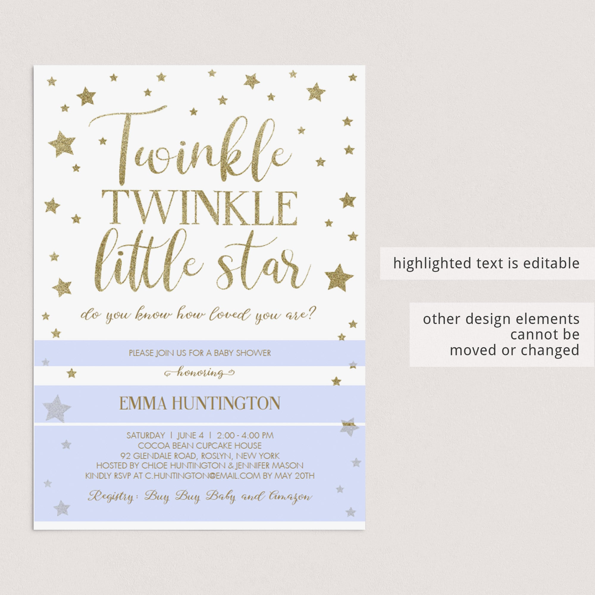 Twinkle twinkle little star baby shower theme by LittleSizzle