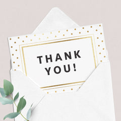 Gold glitter thank you note cards instant download by LittleSizzle