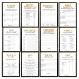 Black and Gold 40th Birthday Party Games For Women Born in 1983 by LittleSizzle