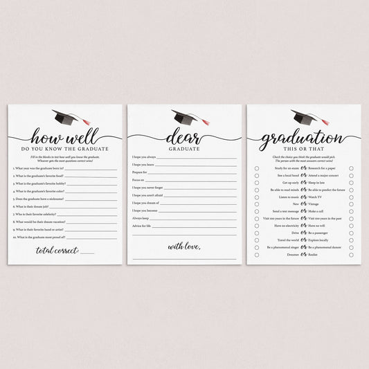 Graduation Games for Her Printable by LittleSizzle