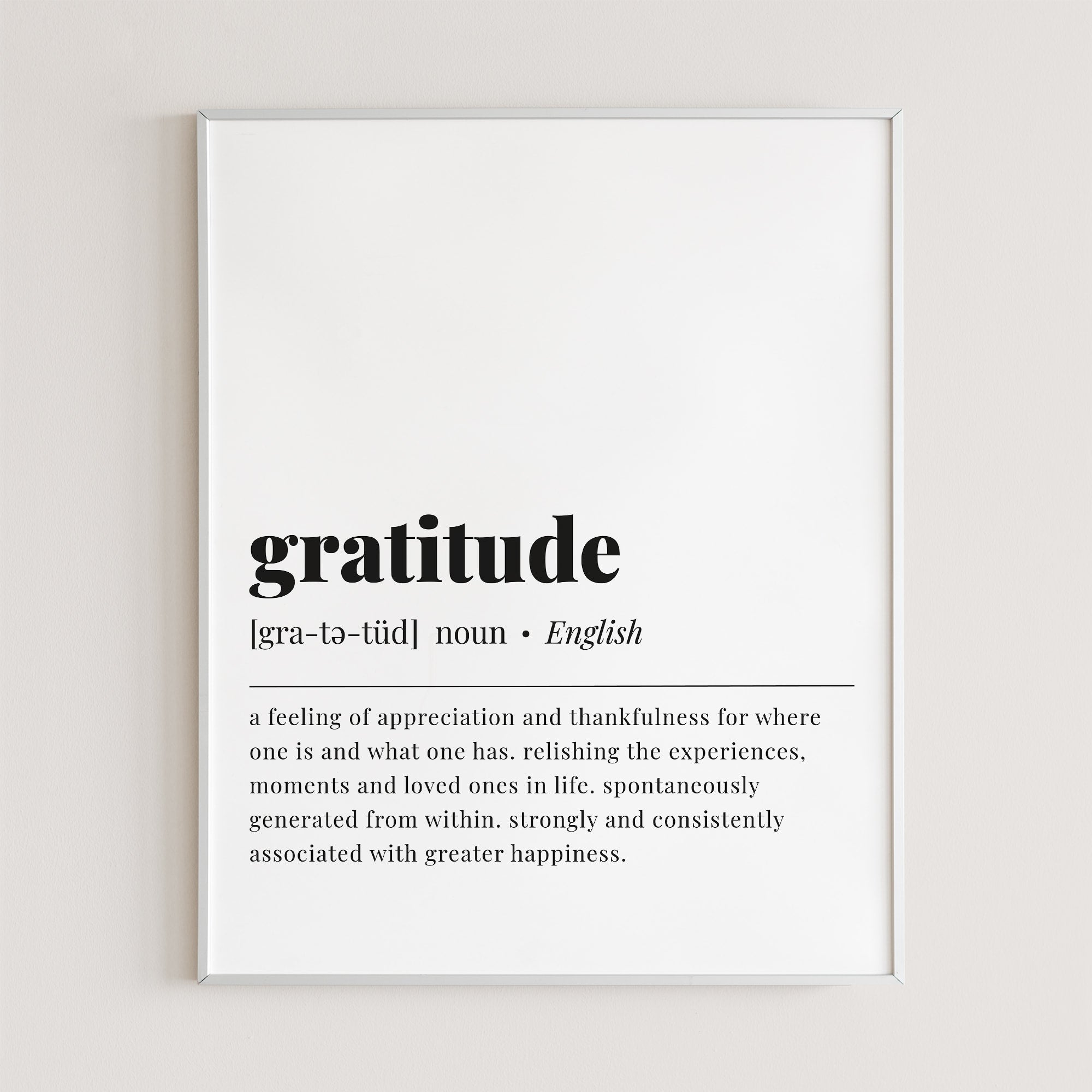 Gratitude Definition Print Instant Download by Littlesizzle
