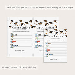 Printable Graduation Party Games Bundle