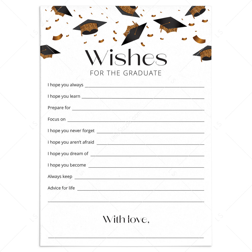 Wishes and Advice for The Graduate Printable | Instant Download – LittleSizzle wishes-and-advice-for-the-graduate-printable-instant-download-littlesizzle