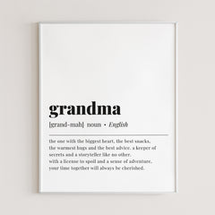Grandma Definition Printable by LittleSizzle