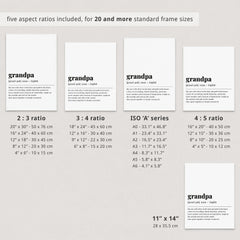 Grandpa Definition Print Instant Download