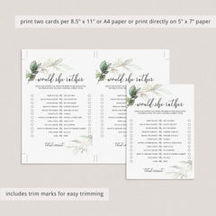 Green and Gold Games Bundle for Bridal Shower Printable