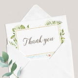 Greenery wreath thank you cards instant download by LittleSizzle