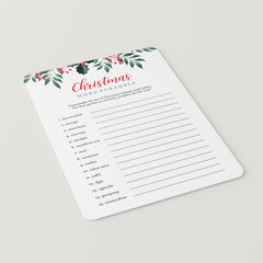Printable Christmas Word Puzzle with Answers