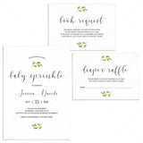 Minimal Baby Sprinkle Invitation Set Templates by LittleSizzle