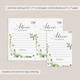 Instant download advice cards for baby shower gender neutral green by LittleSizzle