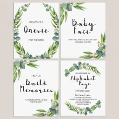 Botanical baby shower games printable by LittleSizzle