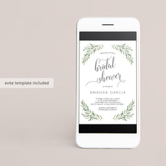 Leaf Bridal Shower Invitation Template