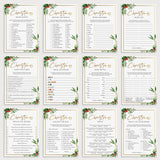 Gold and Greenery Christmas Games Bundle Printable by LittleSizzle