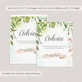 Blush watercolor baby advice template by LittleSizzle
