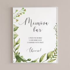 Garden shower mimosa bar sign printable by LittleSizzle