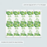 Instant download green leaf tag by LittleSizzle