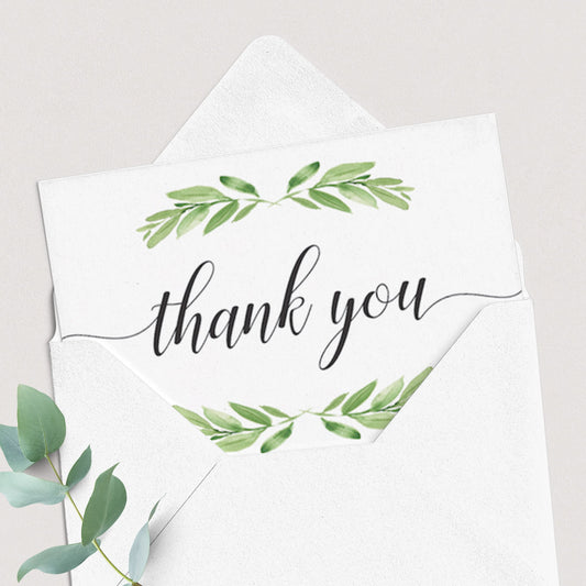Printable baby thank you note card by LittleSizzle