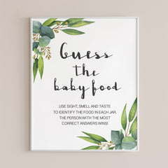 Eucalyptus baby shower activity guess the food by LittleSizzle