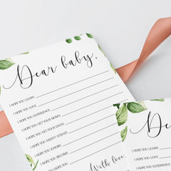 Gender neutral wish cards for the new baby printables by LittleSizzle